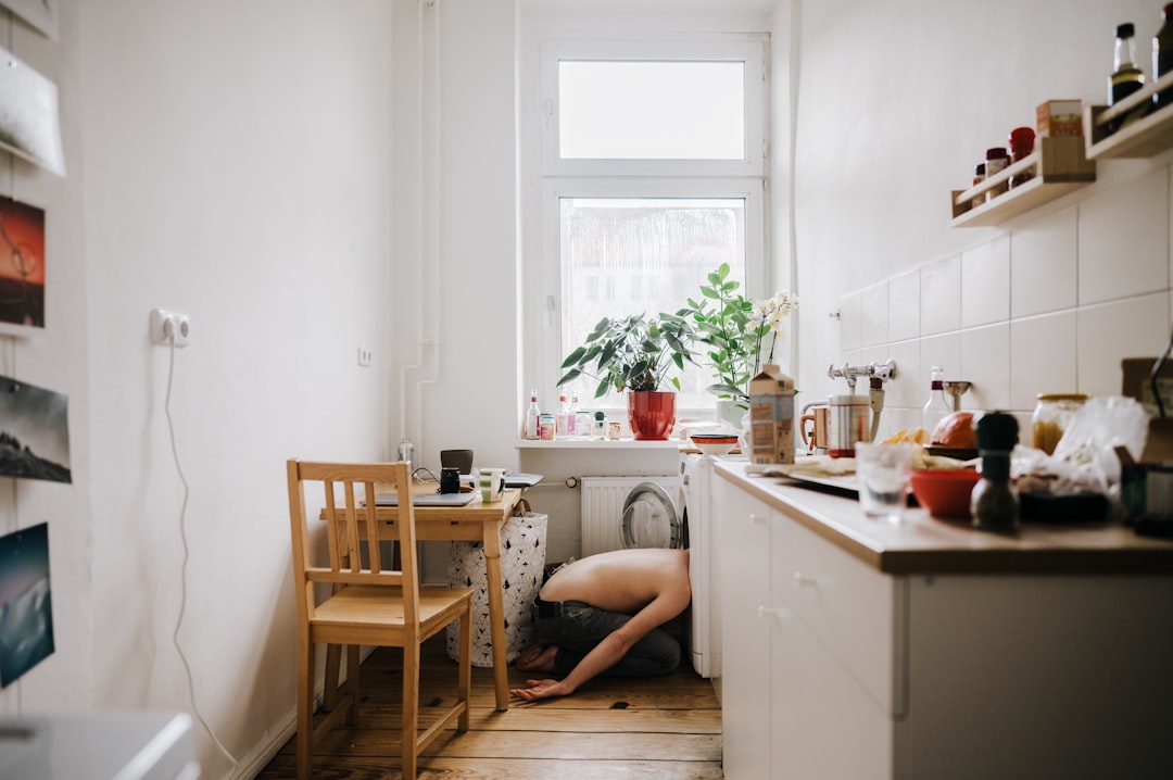 tired woman cooking kitchen