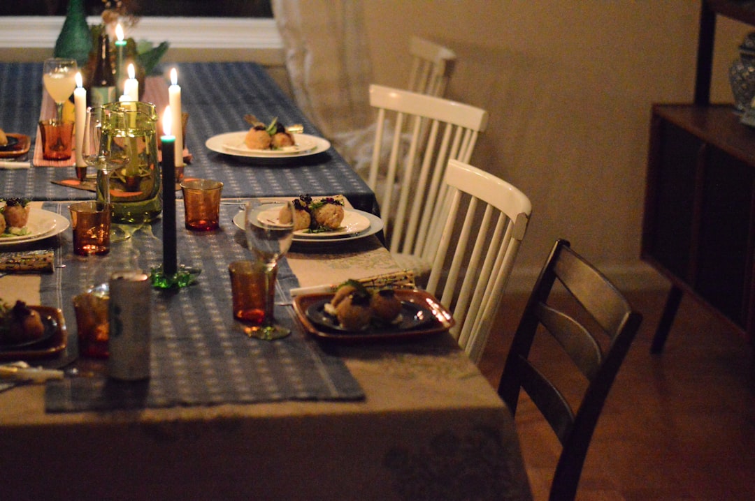calm dinner table evening