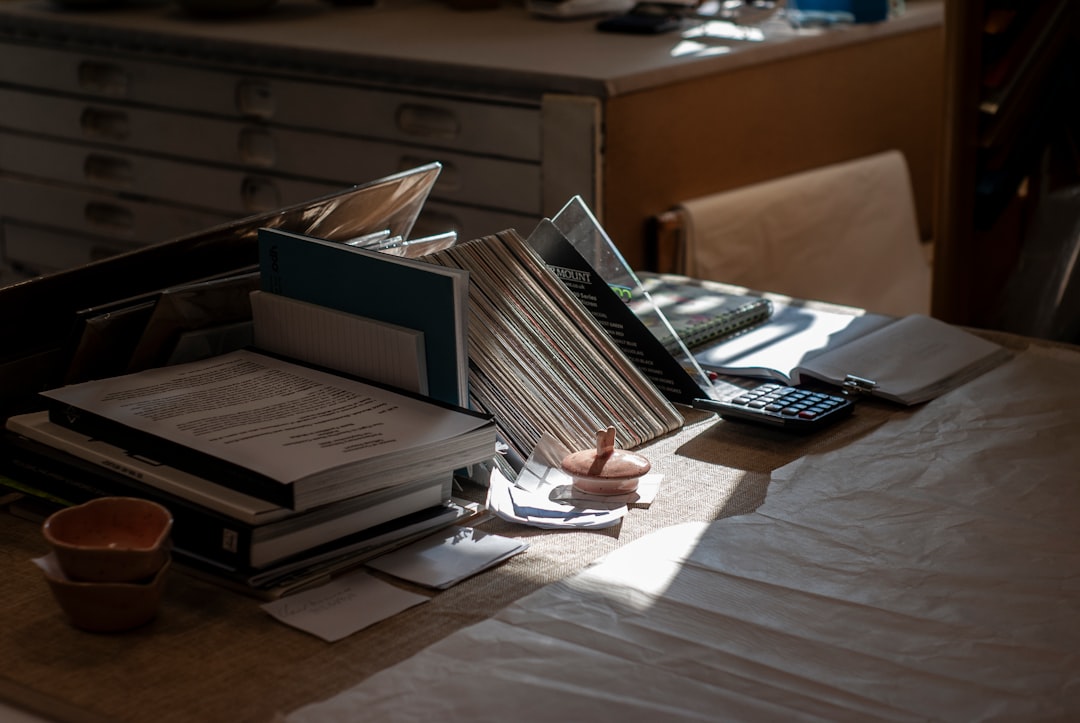 paper clutter desk