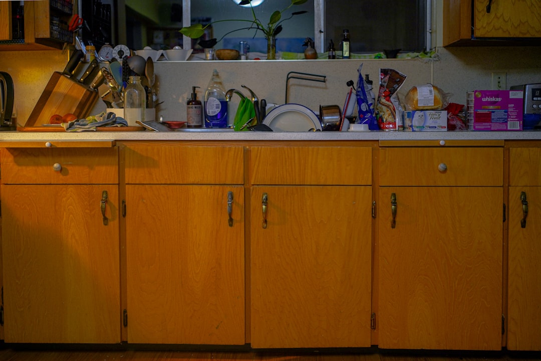 kitchen counter before after organization