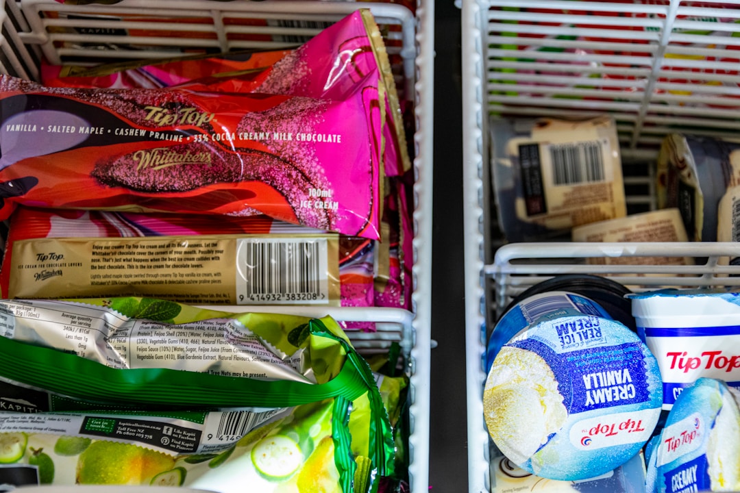 freezer organized frozen food
