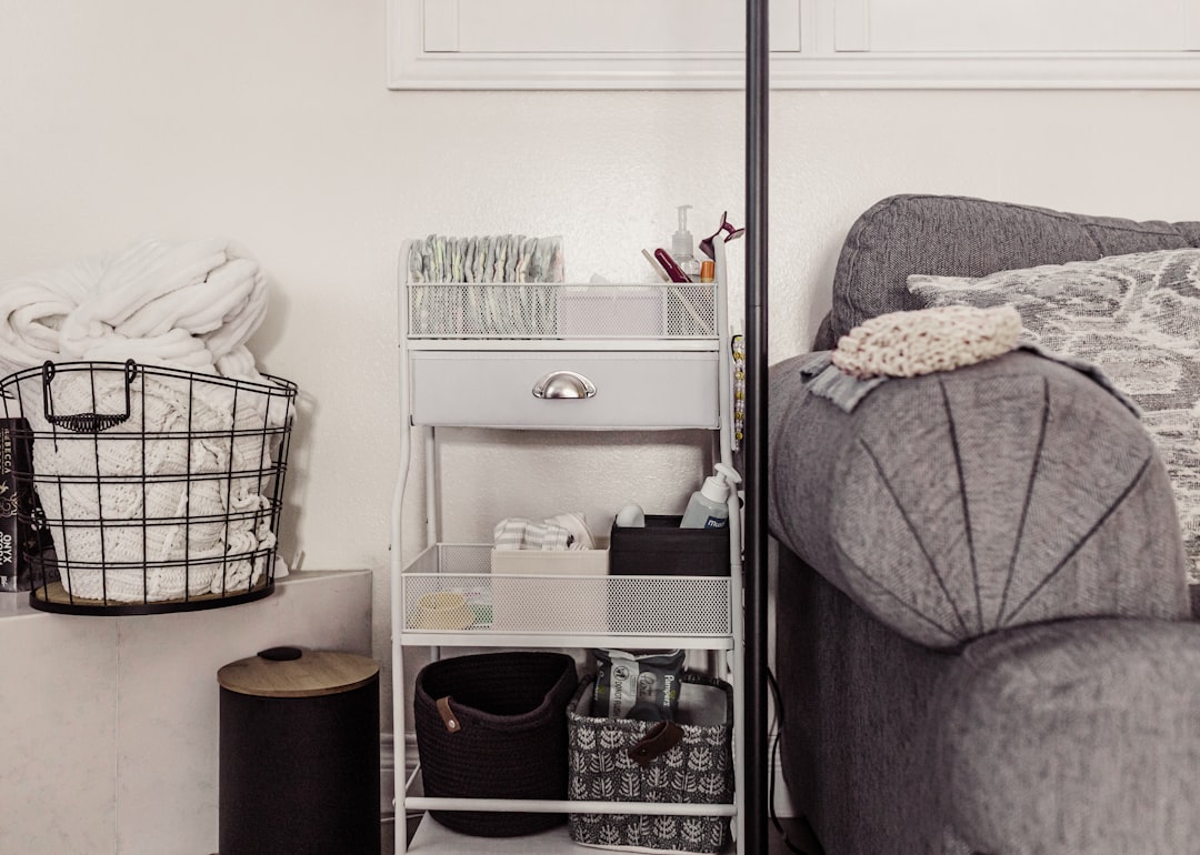 decluttered minimalist storage room