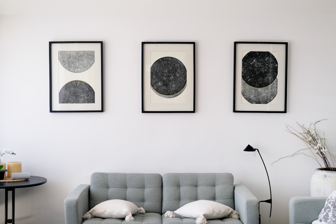 minimalist living room grey